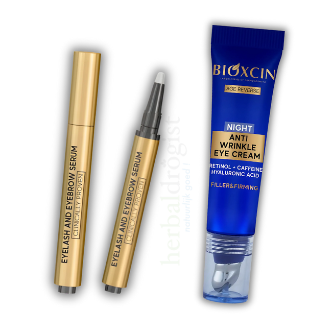 Bioxcin Age Reverse Crème de Nuit Contour des Yeux 15 ml + Sérum Sourcils & Cils 3 ml Pack Duo