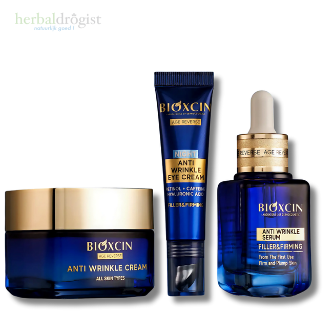 Bioxcin Age Reverse Anti-Wrinkle Set – Nachtcrème + Oogcrème + Serum