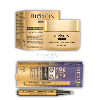 Bioxcin Bioxcin Age Reverse Duo Pack – Crema Antiarrugas Oro 50 ml + Sérum de Pestañas y Cejas 3 ml