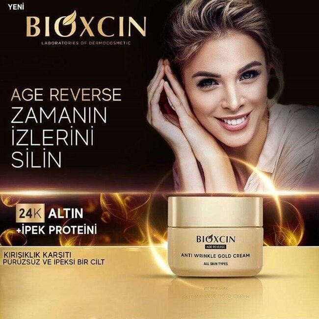 Bioxcin Age Reverse Duo Pack – Crema Antiarrugas Oro 50 ml + Sérum de Pestañas y Cejas 3 ml