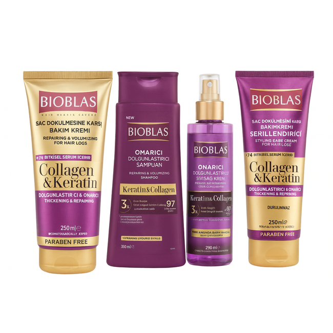 Bioblas Set de Soins Bioblas Collagène & Kératine 4 pièces