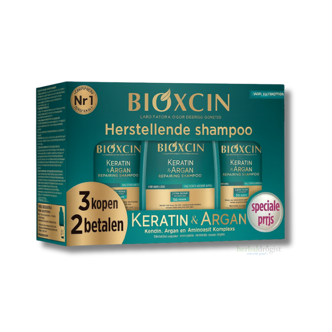 Bioxcin Keratin ve Argan Onarıcı Şampuan 3x300 ml - 3 al 2 öde