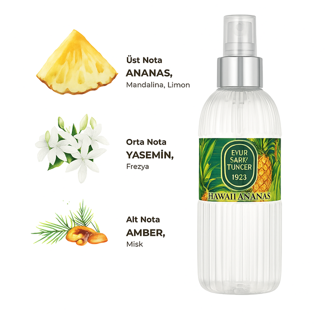 Eyup  Sabri Tuncer Hawaii Ananas 150 ml Spray Cologne – PET Fles | Tropische Frisheid & Ananas Essentie