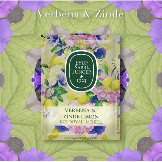 Eyup  Sabri Tuncer Lingettes Parfumées Verveine & Citron Frais 50 pièces (Grand Format)