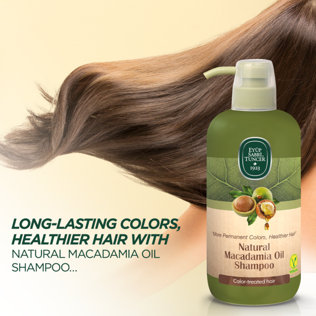 Eyup  Sabri Tuncer Shampooing Naturel à l’Huile de Macadamia 600 ml – Vegan & Protection Couleur