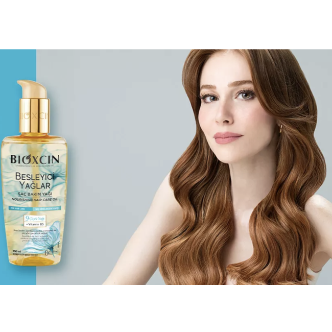 Bioxcin Huile Nourrissante pour les Cheveux 150 ml – Avec 9 Huiles de Fleurs, Vitamine B5 et BioComplex B11 pour des Cheveux Forts