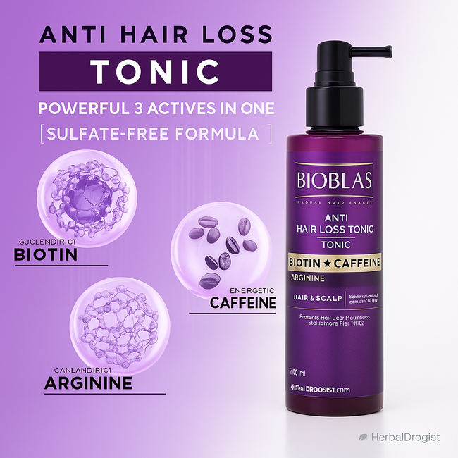 Bioblas Anti-Haarausfall Tonikum 200 ml – Mit Biotin, Koffein & Arginin
