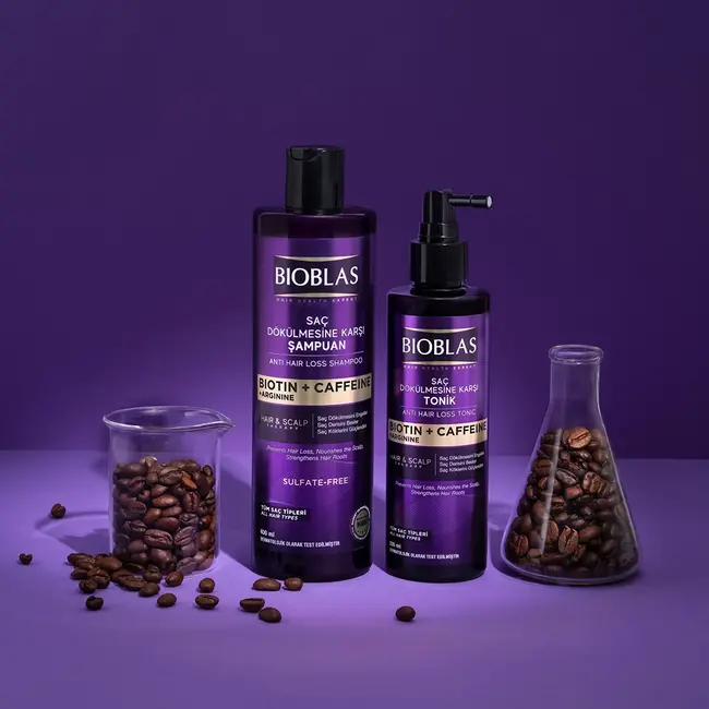 Bioblas  Biotin & Koffein Anti-Haarausfall Set – Shampoo 400 ml + Tonikum 200 ml