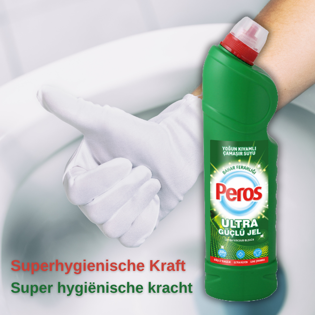 Peros Ultra Kıvamlı Çamaşır Suyu Bahar Ferahlığı 750 ml – Güçlü Hijyen ve Ferah Bahar Kokusu