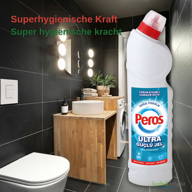 Peros Fraîcheur Naturelle Eau de Javel Ultra Épaisse 750 ml – Formule Puissante pour une Hygiène Maximale