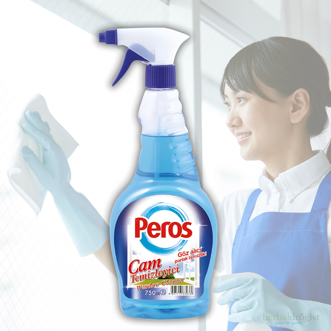 Peros Glasreiniger Spray 750 ml – Streepvrije Glans, Sneldrogend en Antistatisch