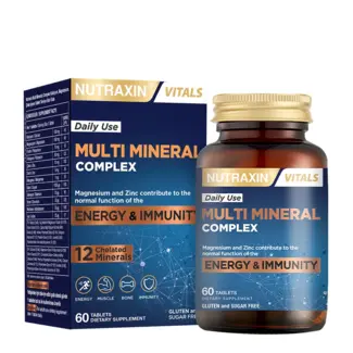 Nutraxin   Nutraxin Multi Mineral Complex 12 Mineral – Dagelijkse Mineralenondersteuning 60 Tabletten