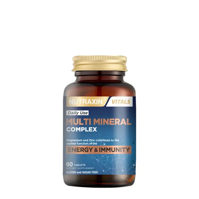 Nutraxin   Multi Mineral Complex 12 Minéraux – Complément Minéral Quotidien 60 Comprimés