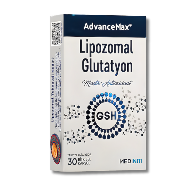Mediniti AdvanceMax Liposomal Glutathione 200 mg – 30 Capsules (GMP, Halal & ISO Certified)