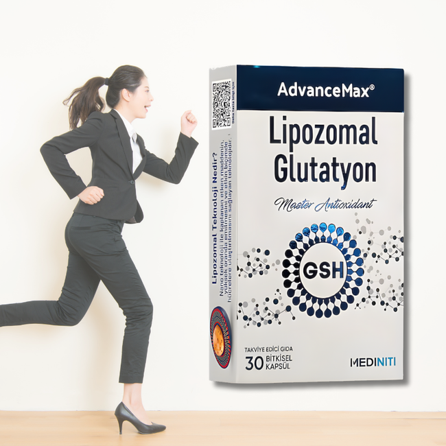 Mediniti AdvanceMax Lipozomal Glutatyon 200 mg – 30 Kapsül (GMP, Helal ve ISO Sertifikalı)