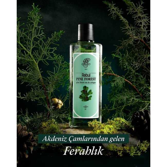 Rebul Pine Forest EDC 250 ml Cam Şişe – Akdeniz Çamlarının Ferahlığı