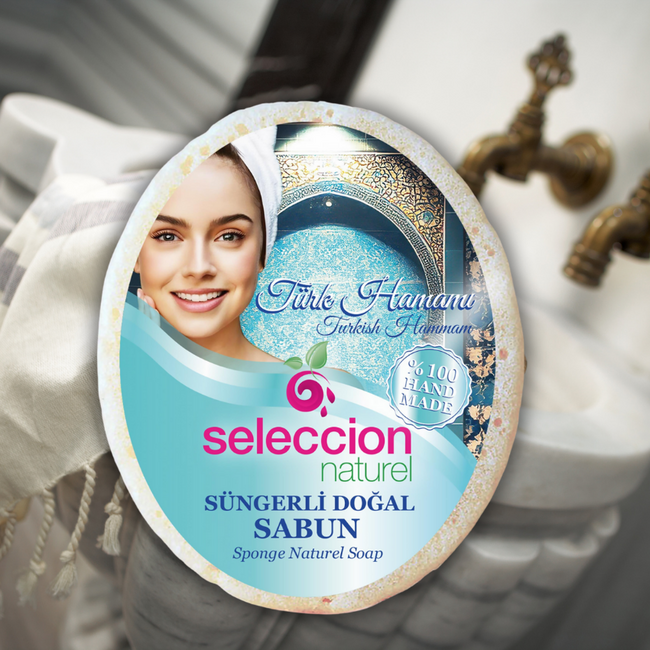 Seleccion Naturel Sponge Soap Turkish Bath 150 g | Natural Cleansing with the Freshness of a Traditional Hammam