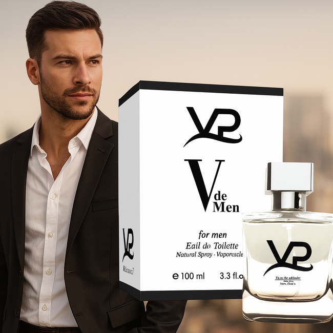VP Parfum  V De Men Eau de Toilette Herenparfum 100 ml – Fris, Modern en Langdurig