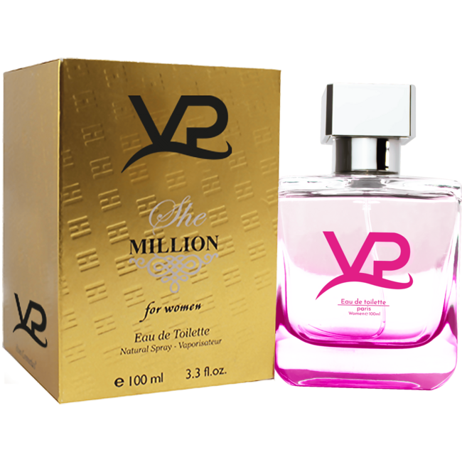 VP Parfum  She Million Eau de Toilette for Women 100 ml – Luxurious, Feminine and Long-Lasting