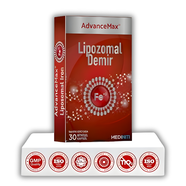 Mediniti Fer Liposomal 30 Gélules Végétales – Haute Absorption avec Vitamine C