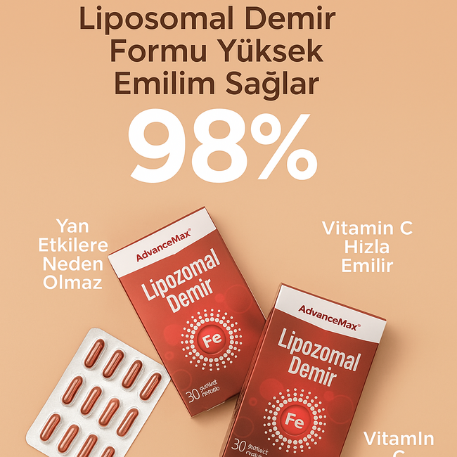 Mediniti Fer Liposomal 30 Gélules Végétales – Haute Absorption avec Vitamine C