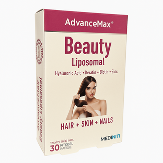 Mediniti Advancemax Beauty Lipozomal Hyaluronzuur + Keratine + Biotine + Zink – 30 Capsules