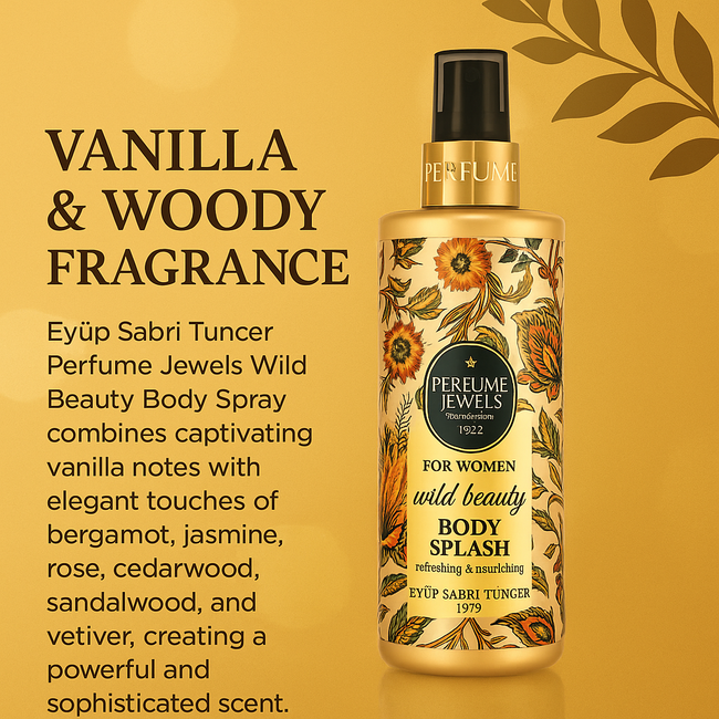Eyup  Sabri Tuncer Perfume Jewels™ Wild Beauty 250 ml Body Mist – Exotic, Floral and Oriental Fragrance