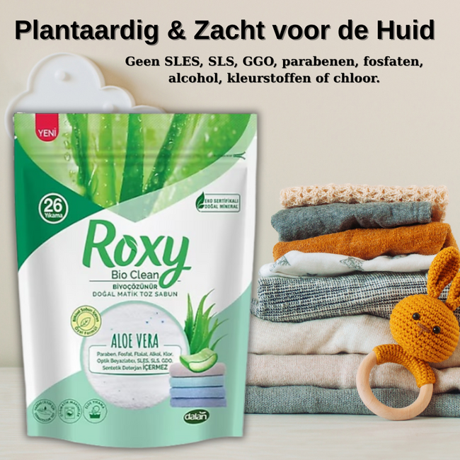 DALAN Bio Clean Polvo de Jabón Natural con Aloe Vera 800GR – 26 Lavados – Vegetal y Suave para la Piel