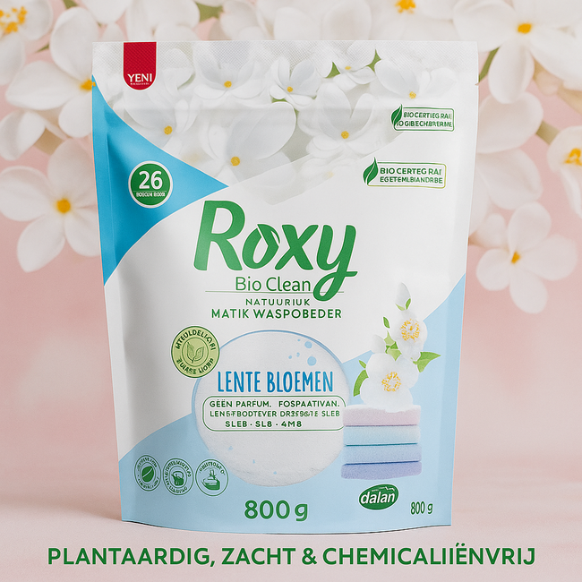 DALAN Bio Clean Natuurlijke Matik Sabonpoeder Lente Bloemen 800GR – 26 Wasbeurten – Plantaardig, Zacht & Chemievrij