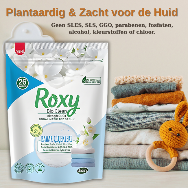 DALAN Bio Clean Doğal Matik Toz Sabun Bahar Çiçekleri 800 Gr – 26 Yıkama – Doğal, Bitkisel ve Kimyasalsız Temizlik