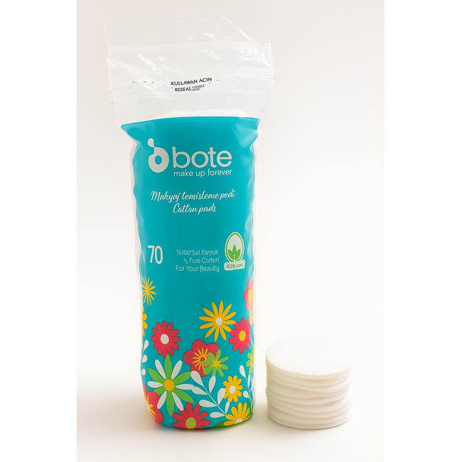 Bote Disques Démaquillants Bote – 70 Pièces | Nettoyage Doux et Efficace pour Peaux Sensibles