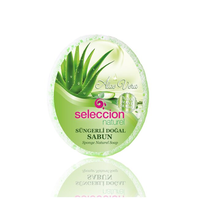 Seleccion Naturel Naturel Süngerli Sabun Seti – Turkish Bath, Zeytinyağı, Aloe Vera ve Eşek Sütü | 4’lü Doğal Bakım Koleksiyonu