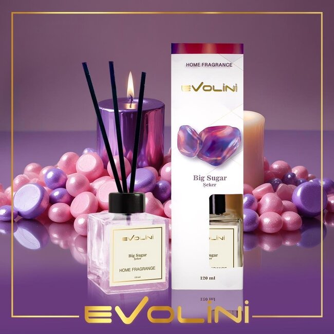 Evolini Diffuseur de Parfum 120 ml – Chewing-gum | Parfum Frais et Dynamique pour la Maison