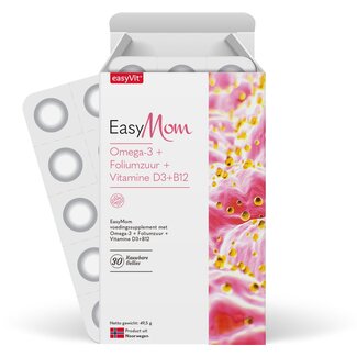 EasyVit-EasyFishOil EasyMom EasyFishoil Omega-3 Fish Oil Supplement for Adults – Omega-3 + Folic Acid + Vitamin D3 + Vitamin B12 – Soft Chewable Gummies for Expecting Mothers