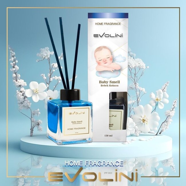 Evolini Ambientador Bebé 120 ml – Aroma Suave, Limpio y Fresco para un Ambiente Relajante