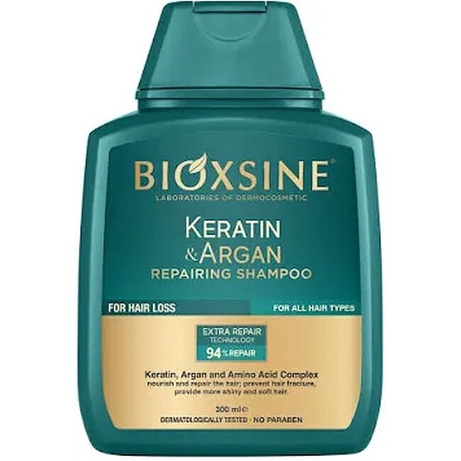 Bioxcin Keratin & Argan Set de Cuidado Capilar para Mujeres – Champú 300 ml, Acondicionador 250 ml, Mascarilla Capilar 225 ml, Biogeniq Sérum 60 ml