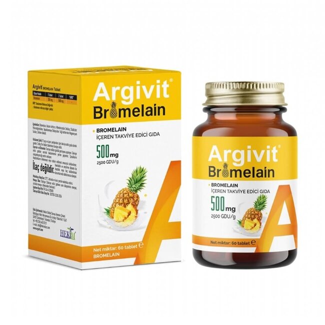 Argivit Bromelain 500 mg – Yüksek Saflıkta Bromelain Enzim Takviyesi