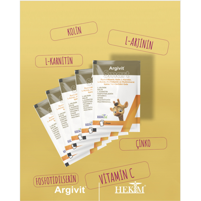 Argivit Smart 30 Sachets – Nahrungsergänzung mit Multivitaminen, Multimineralien und Cholin