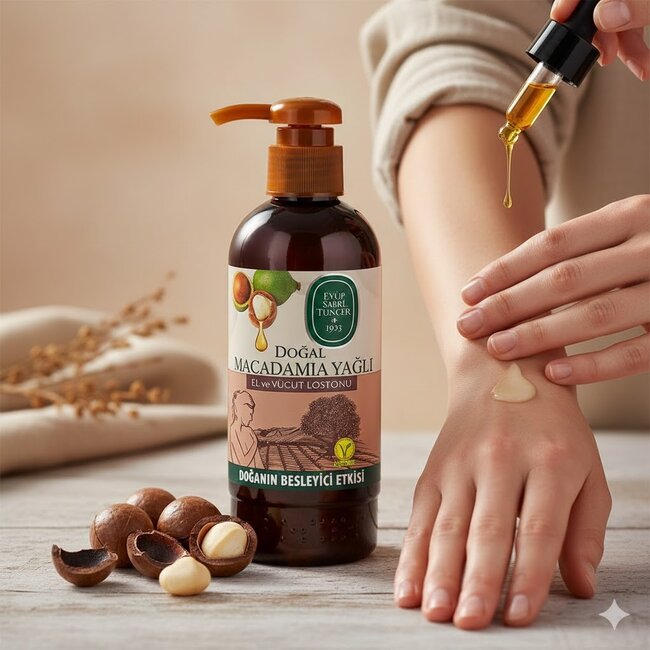 Eyup  Sabri Tuncer Doğal Macadamia Yağlı El ve Vücut Losyonu 250 ml – Yoğun Nem, Hızlı Emilim ve Yumuşak Bakım