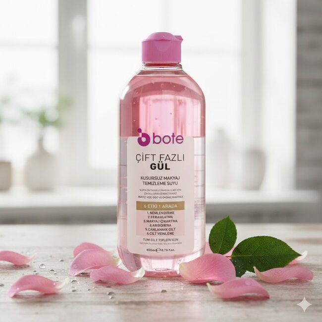Bote Eau Démaquillante Biphasée à la Rose 400 ml