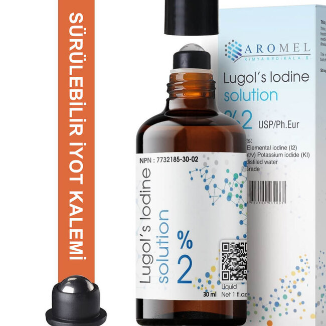 Aromel Jodiumoplossing 2% 30 ml | Roll-on & Inwendig Gebruik