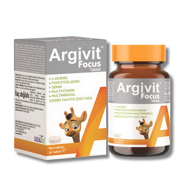 Argivit Argivit Focus 30 Tablet – Konsantrasyon ve Enerji Artırıcı, AB Stokundan, Gümrüksüz / Hızlı Gönderim