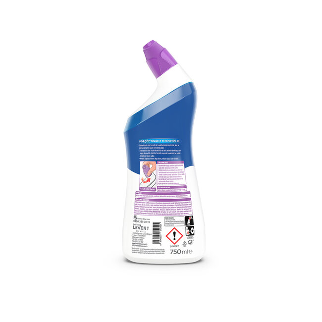 Por çöz Tuvalet Temizleyici Orkide Kokulu 750 ml – Güçlü Kireç, Sarı Leke ve Kötü Koku Giderici Tuvalet & Klozet Temizleyici