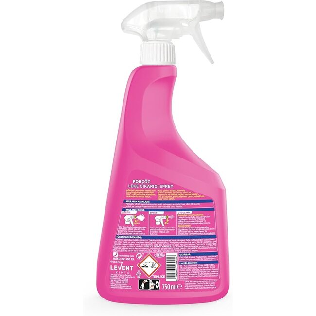 Porçöz Détachant Premium  750 ml – Efficace contre Graisse, Nourriture, Boue et Taches du Quotidien