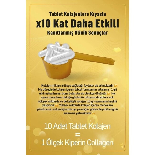 Kiperin Collagen Peptides 500g (50 Days) – 10g Per Serving, 100% Grass-Fed Bovine Collagen, Highly Bioactive & Sugar-Free