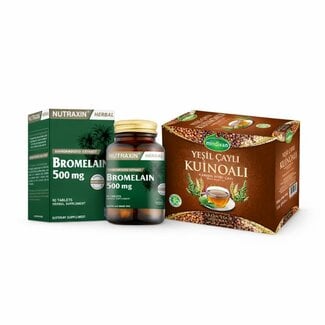 Herbal Drogist Quinoa Kruidenthee + Nutraxin Bromelaïne 500 mg 60 Tabletten