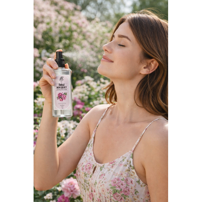 Rebul Bouquet Eau de Cologne 125 ml Flacon Spray PET – Pivoine, Agrumes, Muguet & Bois de Santal – 80° Alcool – Certifié Cruelty Free