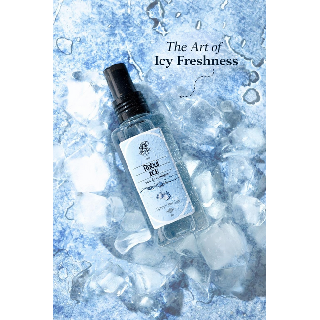 Rebul Ice Eau de Cologne 125 ml Spray PET Fles – Sappige Citrus, Waterige Noten & Houtachtige Amber – Langdurige Frisheid – 80° Alcohol – Cruelty Free