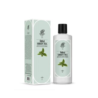 Rebul Rebul Green Tea Eau de Cologne 250 ml Botella de Vidrio – Fragancia Unisex de Té Verde Fresco – 80° Alcohol