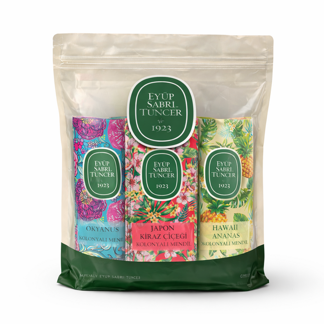 Eyup  Sabri Tuncer Toallitas con Colonia Set 150 Unidades (3x50) – Piña Hawaii, Océano y Flor de Cerezo Japonesa – 65% Alcohol